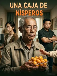 Una caja de nísperos
