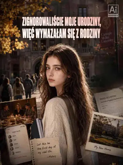 Zignorowaliście moje urodziny, więc wymazałam się z rodziny
